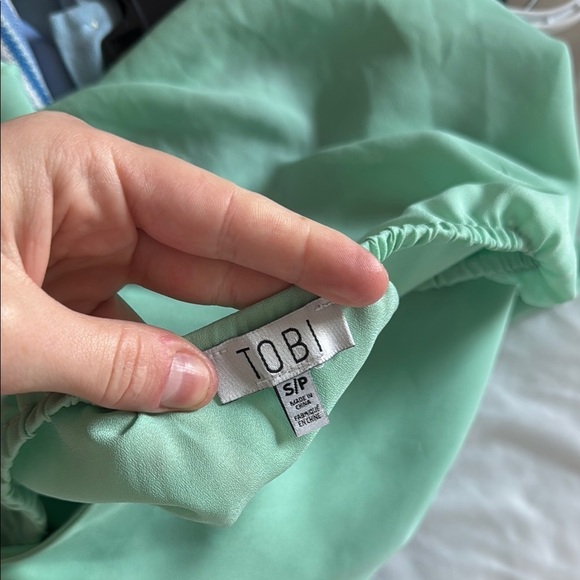 Tobi pastel Green Halter Top- size small - Picture 3 of 3